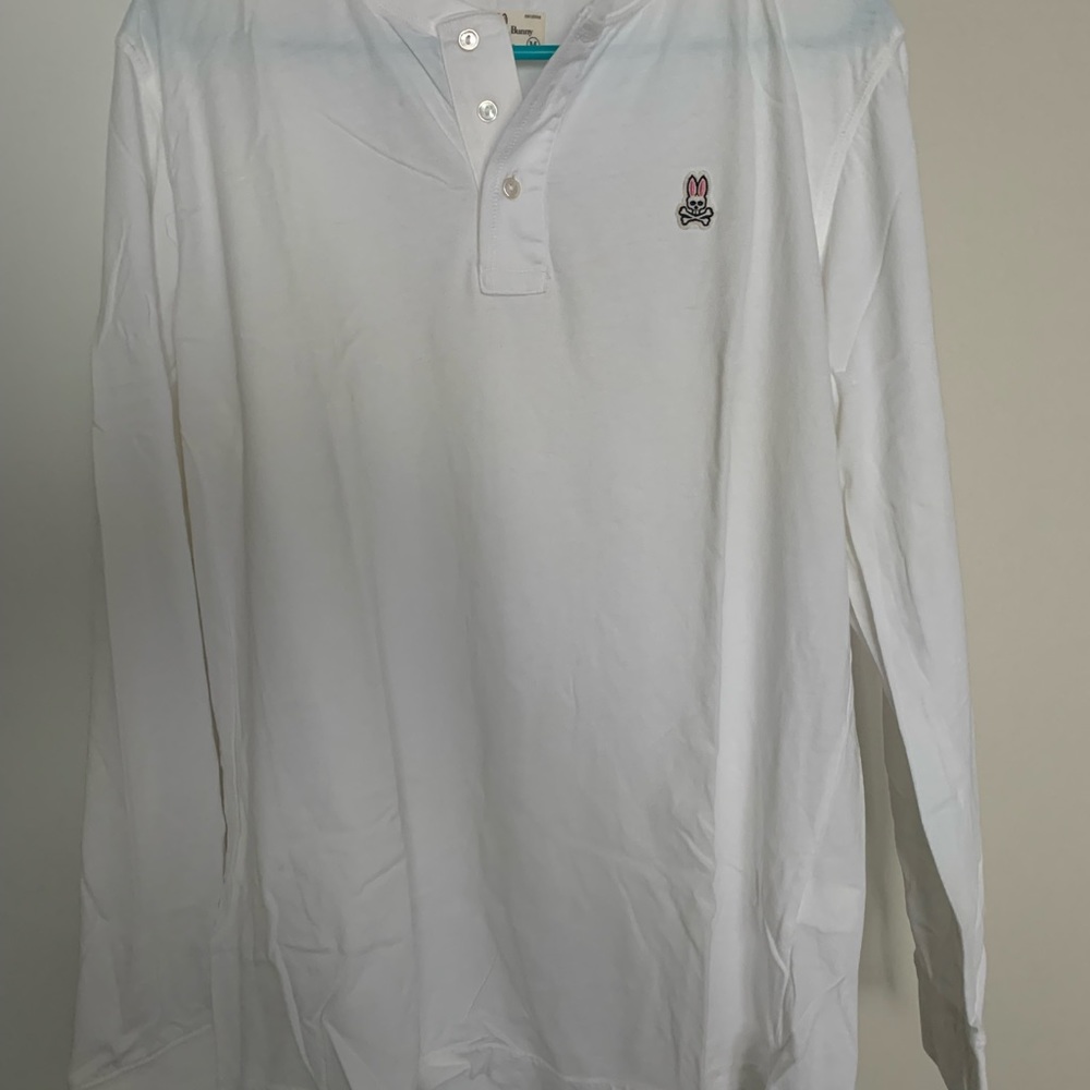 Psycho Bunny Men’s long sleeved Henley t-shirt